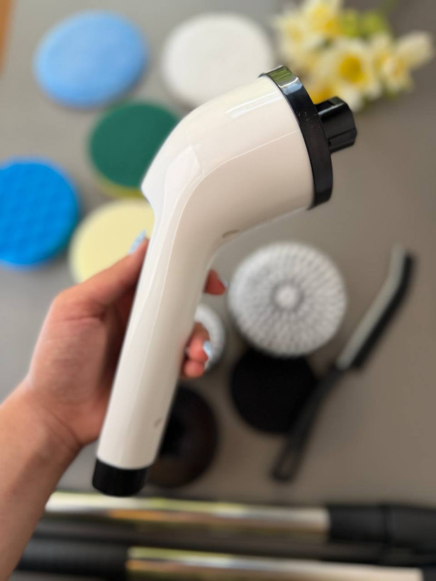 براش شستشو برقی شارژی 25 وات JY-6010 اورجینال | 9 سری کاربردی برای سینک، حمام، ماشین و سطوح مختلف